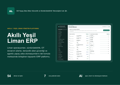 Akıllı Yeşil Liman ERP ekranı