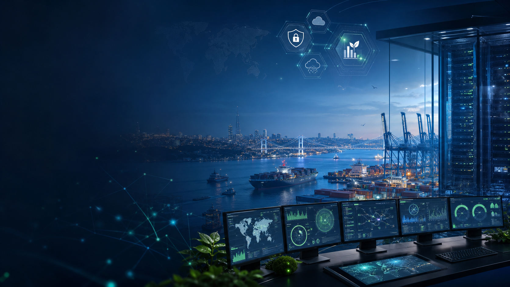 Si5.net yapay zeka, siber güvenlik ve sürdürülebilirlik görseli